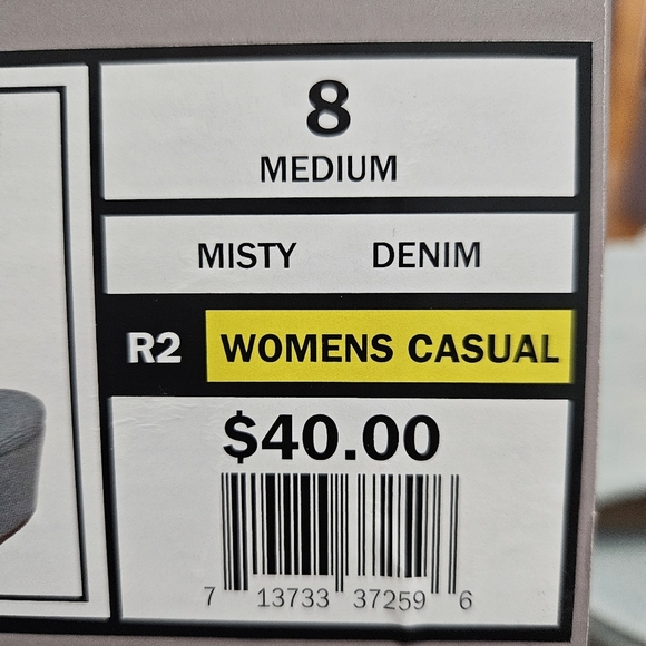 Women's Light Blue Denim "Misty" Slip on sandals Chunky Heel 8M NWT - Picture 9 of 9